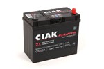 Akumulator CIAK Starter 12V- 45 Ah D+ Asia 238x129x227