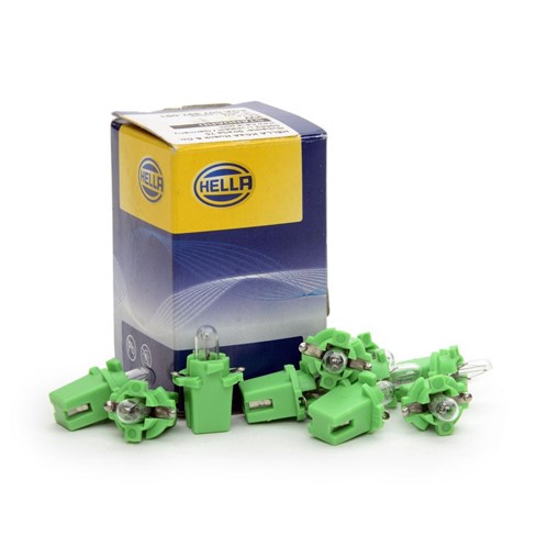Žarulja HELLA 12V-  2W B8,7d PVC miniwat zelena