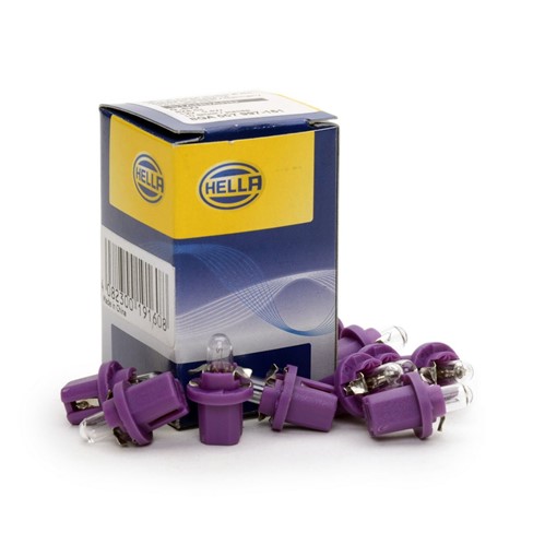 Žarulja HELLA 12V-  0,36W BX8,5d PVC miniwat ljubičasta