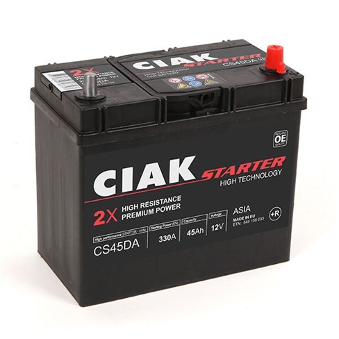 Akumulator CIAK Starter 12V- 45 Ah D+ Asia 238x129x227
