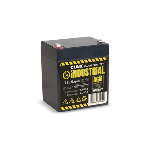 Hermetik baterija CIAK INDUSTRIAL 12V- 5,4Ah  T2 high rate