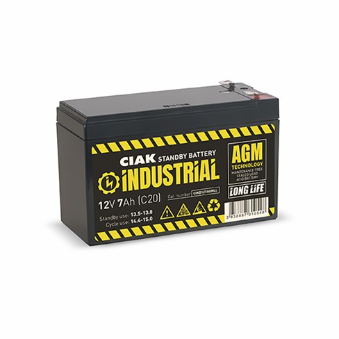 Hermetik baterija CIAK INDUSTRIAL 12V- 7Ah Long Life 151x65x94/100