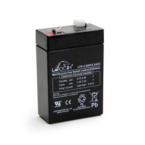 Hermetik baterija LEOCH  6V- 2,8Ah T1 terminal 66x33x97/103
