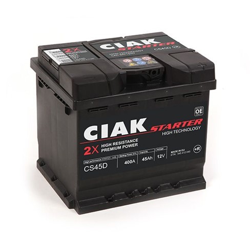 Akumulator CIAK Starter 12V- 45 Ah D+ 207x175x190 / CS45DCS45D