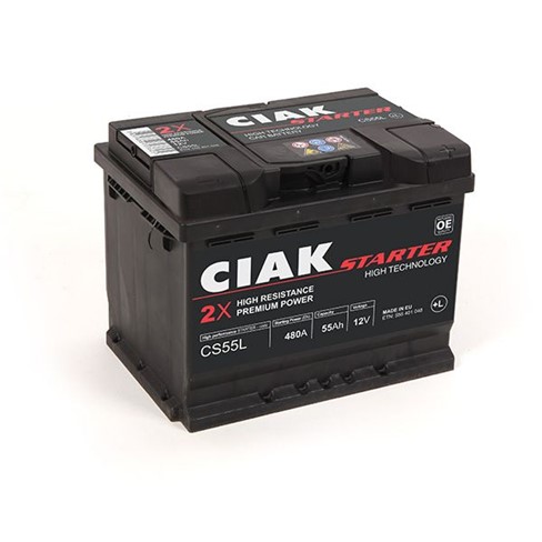 Akumulator CIAK Starter 12V- 55 Ah L+ 242x175x190 / CS55L