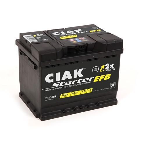 Akumulator CIAK Starter EFB 12V-60Ah 242x175x190 / CS60EFB-CSS