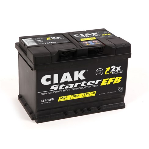Akumulator CIAK Starter EFB 12V-70Ah 278x175x190 / CS70EFB-CSS