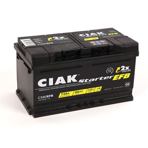 Akumulator CIAK Starter EFB 12V-80Ah 315x175x190 / CS80EFB-CSS