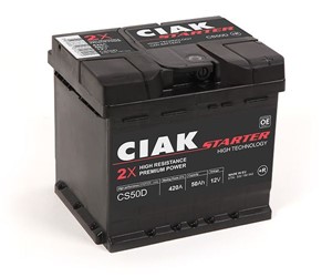 Akumulator CIAK Starter 12V- 50 Ah D+ 207x175x190 / CS50D