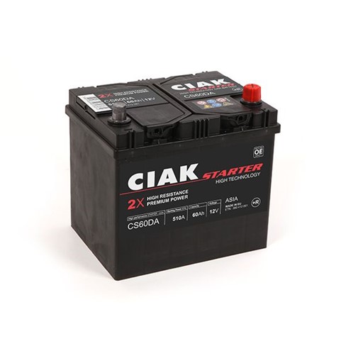Akumulator CIAK Starter 12V- 60 Ah D+ Asia 232x173x225
