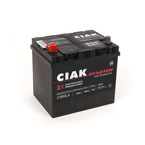 Akumulator CIAK Starter 12V- 60 Ah L+ Asia 232x173x225