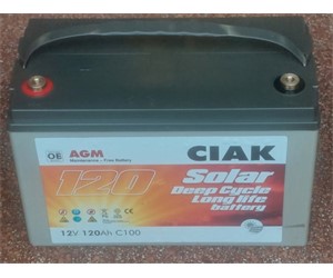 Akumulator CIAK SOLAR 120 GEL 330X173X220